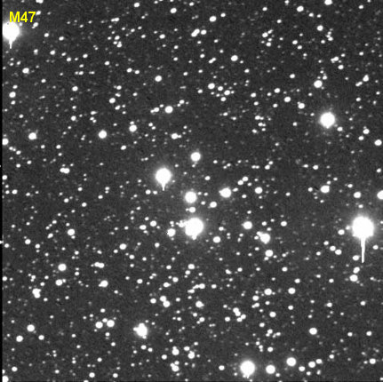 Típus: Nyílthalmaz, α = 7:36:35, δ = -14:28:47, Csillagkép: Puppis | Hajófara, Fényesség: 4.4, Méret: 1500