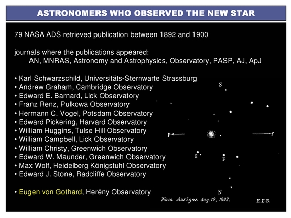 József Kovács: Gothard's investigations on spectra of novae and gaseuos nebulae