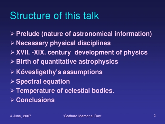 Lajos Balázs: Theoretical spectralanalysis at the end of 19th century