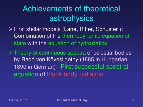 Lajos Balázs: Theoretical spectralanalysis at the end of 19th century