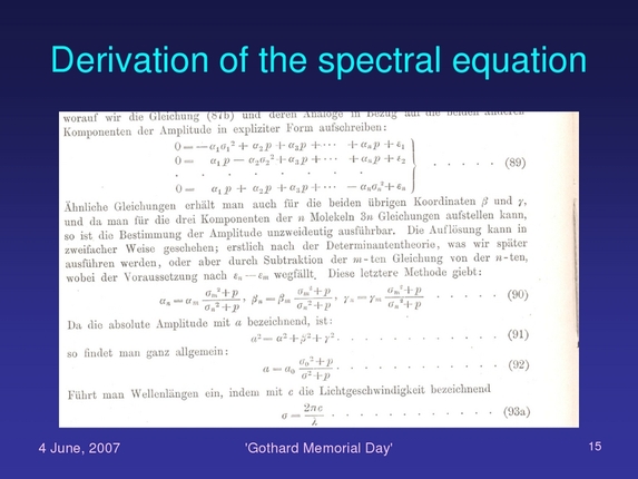 Lajos Balázs: Theoretical spectralanalysis at the end of 19th century