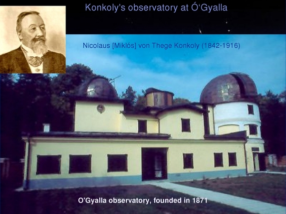 Gudrun Wolfschmidt: Gothard and Konkoly - National and international network of science